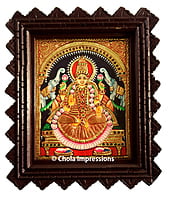 Traditional Gaja Lakshmi Tanjore Painting - 13x11 inches Traditional Gaja Lakshmi Tanjore Painting - 13x11 inches