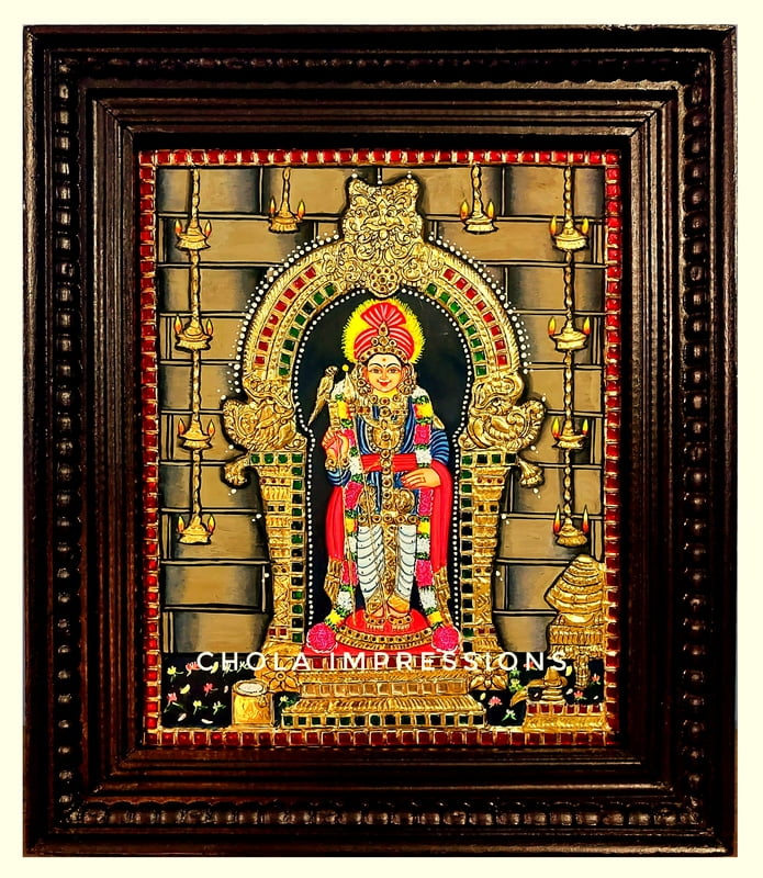 Murugar Raja Alankaram Tanjore Painting