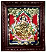 Gaja Lakshmi Tanjore Painting - Exclusive collection - Various Sizes