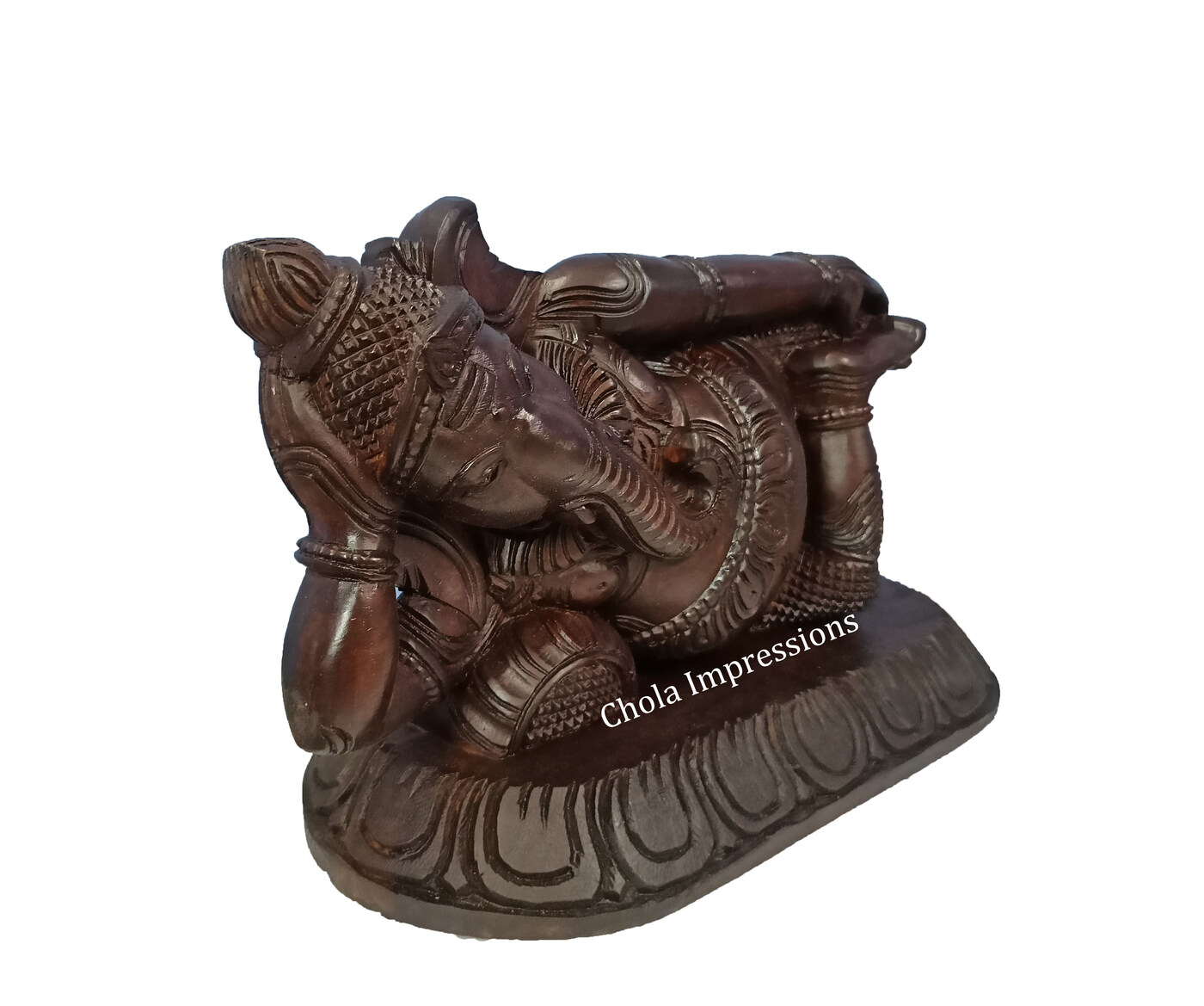 Reclining Vaastu Ganesh (Vaastu Vinayagar) Wooden statue - Antique style Reclining Vaastu Ganesh (Vaastu Vinayagar) Wooden statue - Antique style