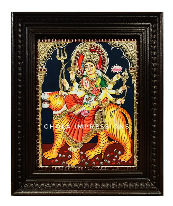 Durga Devi Tanjore Painting - Various sizes Durga Devi Tanjore Painting - Various sizes