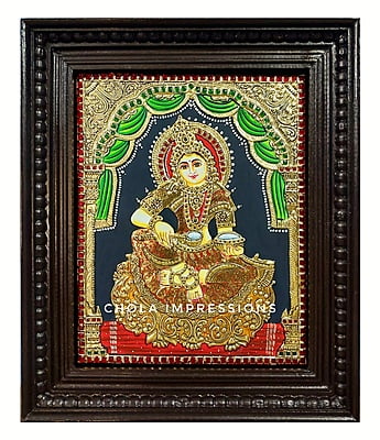 Annapoorani Tanjore Painting with Screen Annapoorani Tanjore Painting with Screen