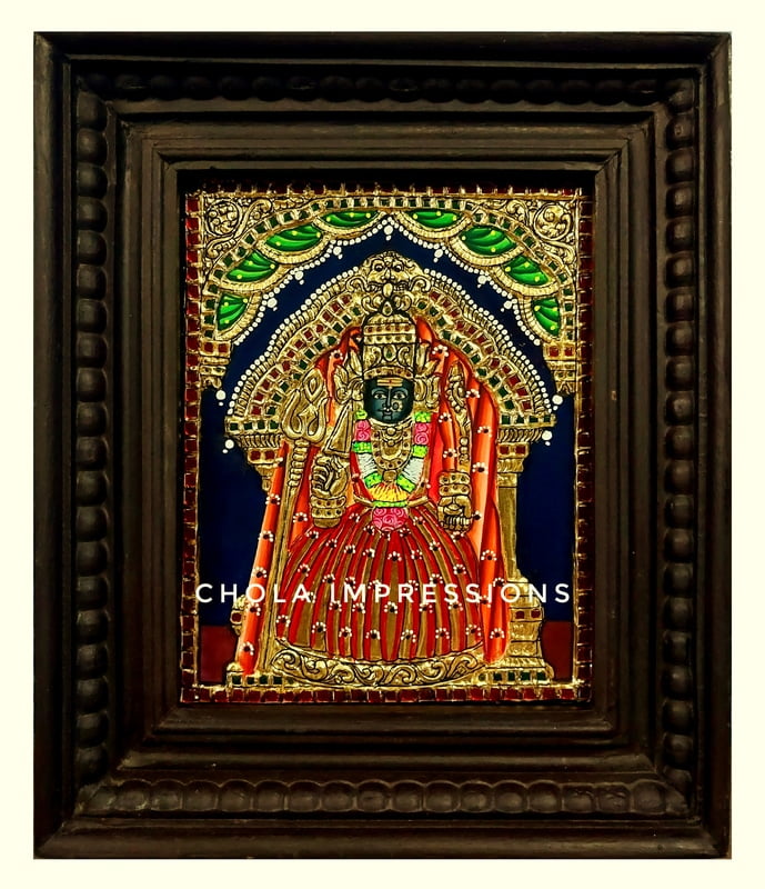 Punnai Nalloor Mariamman Tanjore Painting