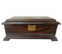 Exquisite Rosewood Jewel Box with mirror - 9 inches