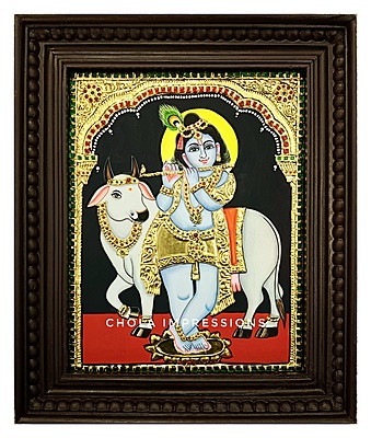 Sri Krishna with cow