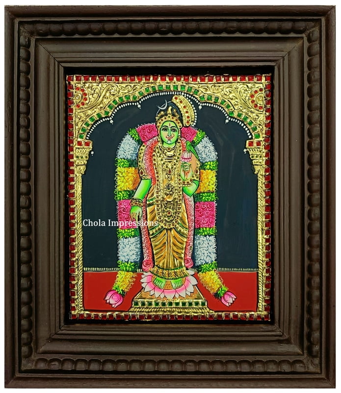 Goddess Meenakshi Tanjore Painting - Various Sizes