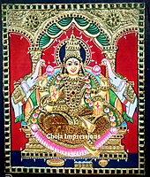 Gaja Lakshmi Tanjore Painting - Exclusive collection - Various Sizes