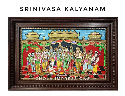 Srinivasa Kalyanam Tanjore Painting - Exclusive Collection